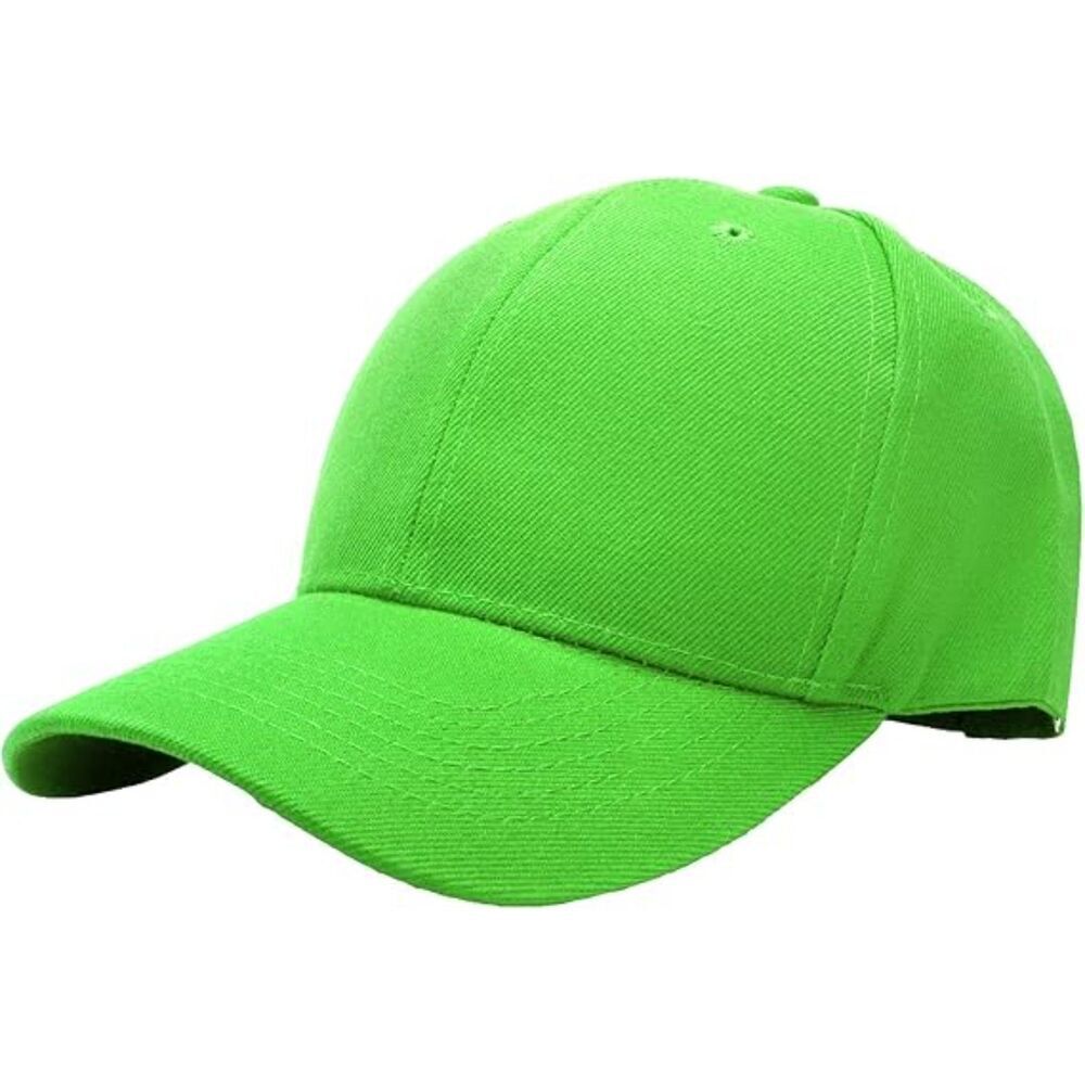 Unisex Light Green Athletic Adjustable Strap Casual Running Classic Baseball Cap